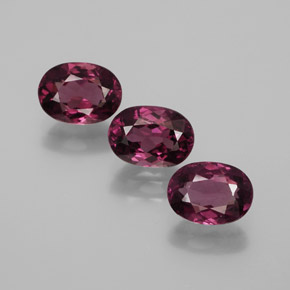 캐럿 천연 라즈베리 레드 로돌라이트 가넷 보석, 타원형 컷, 7.1×5.2 mm, VS