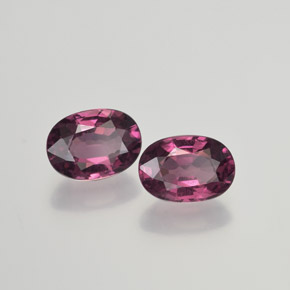 2.12캐럿 천연 딥 마젠타 핑크 로돌라이트 가넷 보석, 타원형 컷, 7.2×5.2 mm, VS
