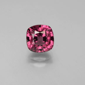 2.51캐럿 천연 라즈베리 레드 로돌라이트 가넷, 쿠션 컷, 7.1×7.1 mm, VS