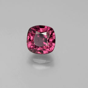 2.51캐럿 천연 라즈베리 레드 로돌라이트 가넷, 쿠션 컷, 7.1×7.1 mm, VS