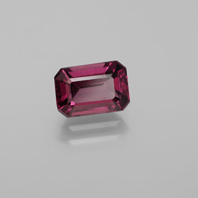 1.67캐럿 천연 라즈베리 레드 로돌라이트 가넷, 에메랄드 컷, 7.6×5.2 mm, VS