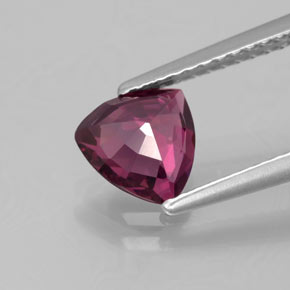 1.28캐럿 천연 라즈베리 레드 로돌라이트 가넷, 트릴리언, 6.7×6.6 mm, VVS-VS