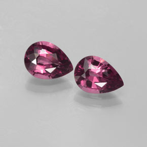 캐럿 천연 라즈베리 레드 로돌라이트 가넷 보석, 배 모양, 8.2×5.9 mm, VVS-VS