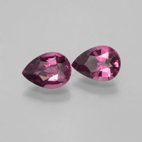 캐럿 천연 라즈베리 레드 로돌라이트 가넷 보석, 배 모양, 8.2×5.9 mm, VVS-VS