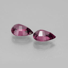 캐럿 천연 라즈베리 레드 로돌라이트 가넷 보석, 배 모양, 8.2×5.9 mm, VVS-VS