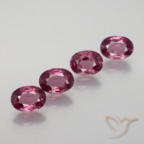 3.80ctw 자연스러운 미디엄 퍼플 로돌라이트 가넷, 타원형, VS