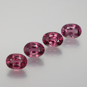 캐럿 천연 라즈베리 레드 로돌라이트 가넷 보석, 타원형 컷, 7.1×5.2 mm, VVS-VS
