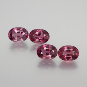 캐럿 천연 라즈베리 레드 로돌라이트 가넷 보석, 타원형 컷, 7.1×5.2 mm, VVS-VS