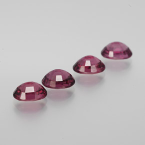 캐럿 천연 라즈베리 레드 로돌라이트 가넷 보석, 타원형 컷, 7.1×5.2 mm, VVS-VS