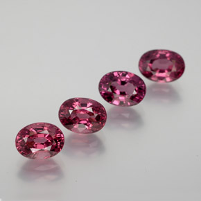 캐럿 천연 라즈베리 레드 로돌라이트 가넷 보석, 타원형 컷, 6.9×5.2 mm, VVS-VS
