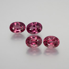 캐럿 천연 라즈베리 레드 로돌라이트 가넷 보석, 타원형 컷, 6.9×5.2 mm, VVS-VS