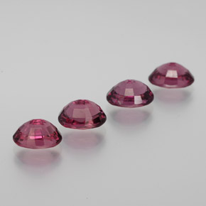 캐럿 천연 라즈베리 레드 로돌라이트 가넷 보석, 타원형 컷, 6.9×5.2 mm, VVS-VS