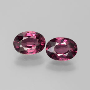 1.98캐럿 천연 라베리 레드 로돌라이트 가넷 보석, 타원형 컷, 6.8×5.1 mm, VS