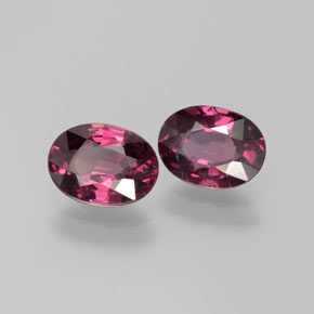 1.98캐럿 천연 라베리 레드 로돌라이트 가넷 보석, 타원형 컷, 6.8×5.1 mm, VS