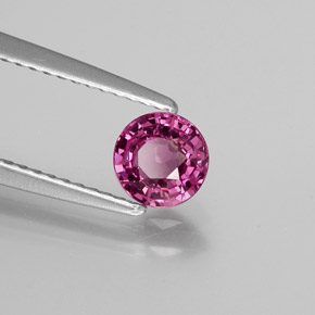 0.68캐럿 천연 라즈베리 레드 로돌라이트 가넷, 라운드 컷, VVS-VS