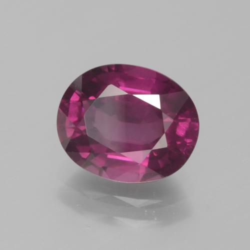 2.70캐럿 천연 붉은빛 퍼플 로돌라이트 가넷, 타원형 컷, 8.9×7.4 mm, VS