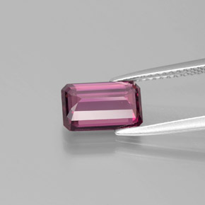 2.22캐럿 천연 라즈베리 레드 로돌라이트 가넷, 에메랄드 컷, 9.4×6.2 mm, VVS
