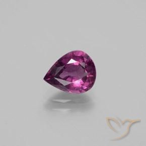 1.59ct 자연스러운 딥 퍼플 로돌라이트 가넷, 배 모양, VS