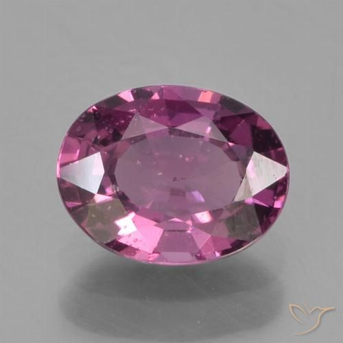 1.18ct 자연스러운 라즈베리 레드 로돌라이트 가넷, 타원형, VS