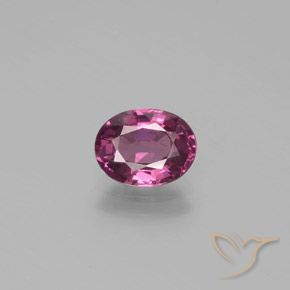 1.40ct 자연스러운 딥 핑크 베리 퍼플 로돌라이트 가넷, 타원형, VS