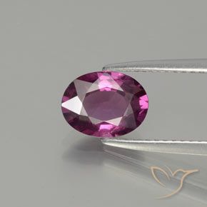 1.65ct 자연스러운 딥 퍼플 로돌라이트 가넷, 타원형, VS