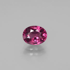 1.77캐럿 천연 라즈베리 레드 로돌라이트 가넷, 타원형 컷, 7.7×6 mm, VS