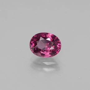 1.77캐럿 천연 라즈베리 레드 로돌라이트 가넷, 타원형 컷, 7.7×6 mm, VS