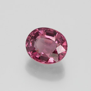 1.69캐럿 천연 미디엄 퍼플 로돌라이트 가넷, 타원형 컷, 7.3×6.2 mm, VVS-VS