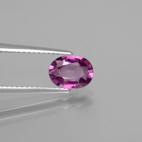 1.18캐럿 천연 라즈베리 레드 로돌라이트 가넷, 타원형 컷, VS