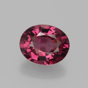 2.05캐럿 천연 라즈베리 레드 로돌라이트 가넷, 타원형 컷, 8.6×7 mm, VVS-VS
