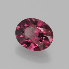 2.05캐럿 천연 라즈베리 레드 로돌라이트 가넷, 타원형 컷, 8.6×7 mm, VVS-VS