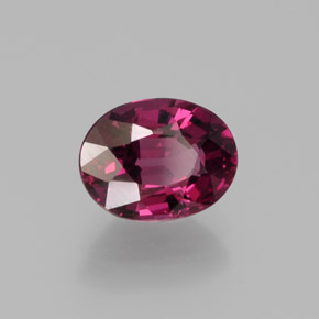 1.82캐럿 천연 라즈베리 레드 로돌라이트 가넷, 타원형 컷, 7.9×6.1 mm, VVS-VS