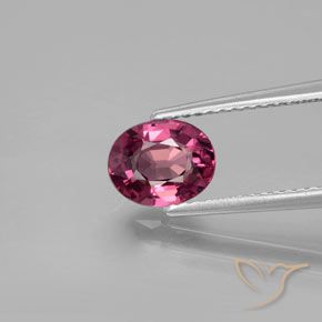 1.45ct 자연스러운 미디엄 퍼플 로돌라이트 가넷, 타원형, VVS-VS