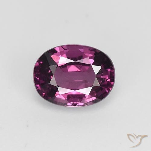 1.41ct 자연스러운 딥 퍼플 로돌라이트 가넷, 타원형, VS