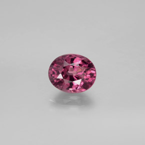 1.52캐럿 천연 라즈베리 레드 로돌라이트 가넷, 타원형 컷, 7.2×5.9 mm, VVS-VS