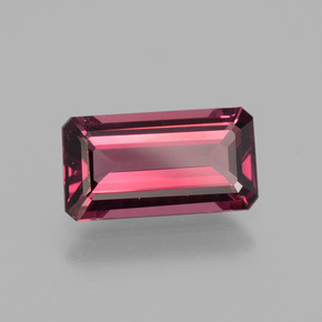 2.32캐럿 천연 라즈베리 레드 로돌라이트 가넷, 에메랄드 컷, 10.7×5.7 mm, VVS-VS