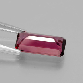 2.32캐럿 천연 라즈베리 레드 로돌라이트 가넷, 에메랄드 컷, 10.7×5.7 mm, VVS-VS