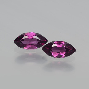 캐럿 천연 라즈베리 레드 로돌라이트 가넷 보석, 마퀴즈, 7.9×4.1 mm, VS