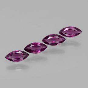 캐럿 천연 라즈베리 레드 로돌라이트 가넷 보석, 마퀴즈, 8×3.9 mm, VS