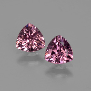 캐럿 천연 퍼플 로즈 로돌라이트 가넷 보석, 트릴리언, 5.1×5.1 mm, VVS-VS