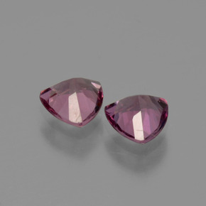캐럿 천연 퍼플 로즈 로돌라이트 가넷 보석, 트릴리언, 5.1×5.1 mm, VVS-VS