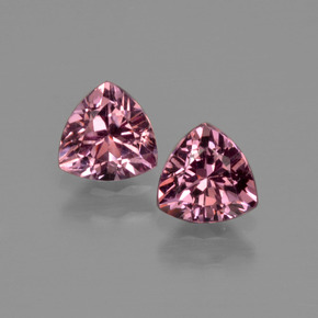 캐럿 천연 퍼플 로즈 로돌라이트 가넷 보석, 트릴리언, 5.1×5.1 mm, VS
