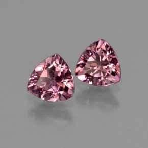 캐럿 천연 퍼플 로즈 로돌라이트 가넷 보석, 트릴리언, 5.1×5.1 mm, VS