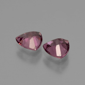 캐럿 천연 퍼플 로즈 로돌라이트 가넷 보석, 트릴리언, 5.1×5.1 mm, VS
