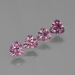 캐럿 천연 퍼플 로즈 로돌라이트 가넷 보석, 트릴리언, 4.9×4.9 mm, VS
