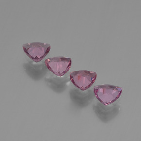 캐럿 천연 퍼플 로즈 로돌라이트 가넷 보석, 트릴리언, 4.9×4.9 mm, VS