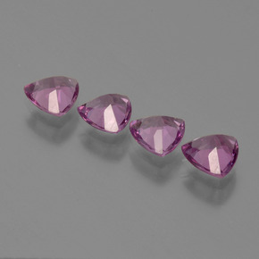 캐럿 천연 퍼플 로즈 로돌라이트 가넷 보석, 트릴리언, 5.1×5 mm, VS