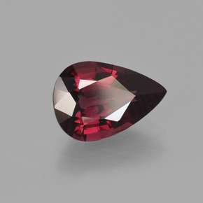 2.60캐럿 천연 라즈베리 레드 로돌라이트 가넷, 배 모양, 10.4×7.2 mm, VS