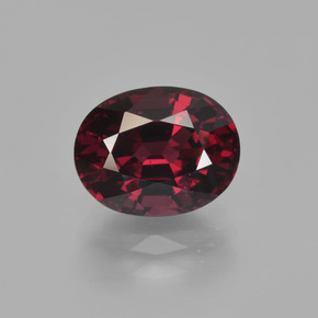 3.11캐럿 천연 라즈베리 레드 로돌라이트 가넷, 타원형 컷, 9.4×7.3 mm, VS