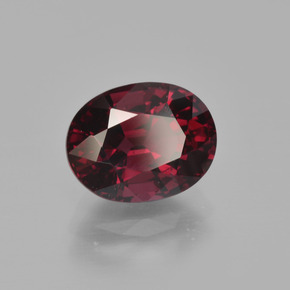 3.11캐럿 천연 라즈베리 레드 로돌라이트 가넷, 타원형 컷, 9.4×7.3 mm, VS